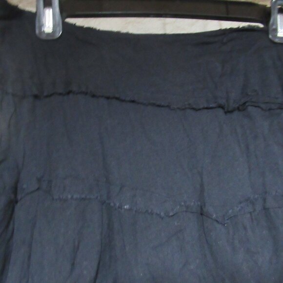 Wet Seal Goth Boho Black Tiered Skirt SzL - Picture 3 of 5